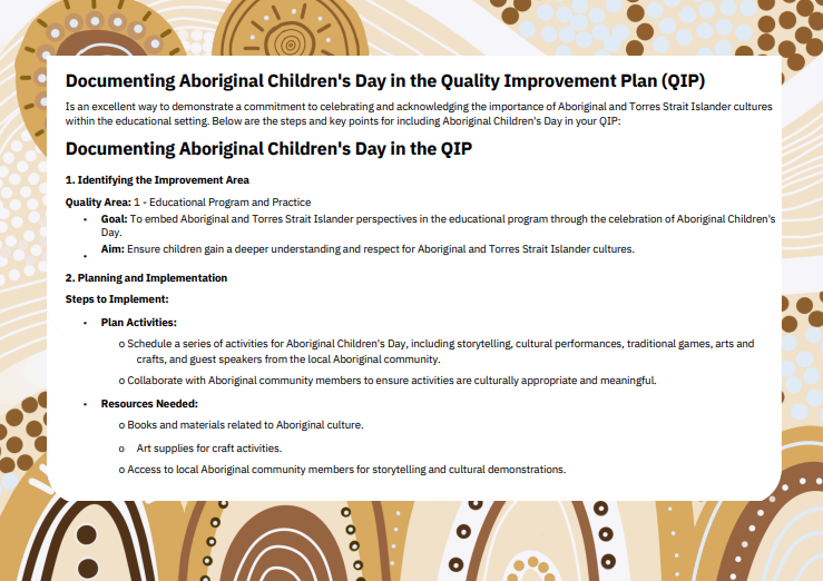 Aboriginal Childrens Day Program Guide